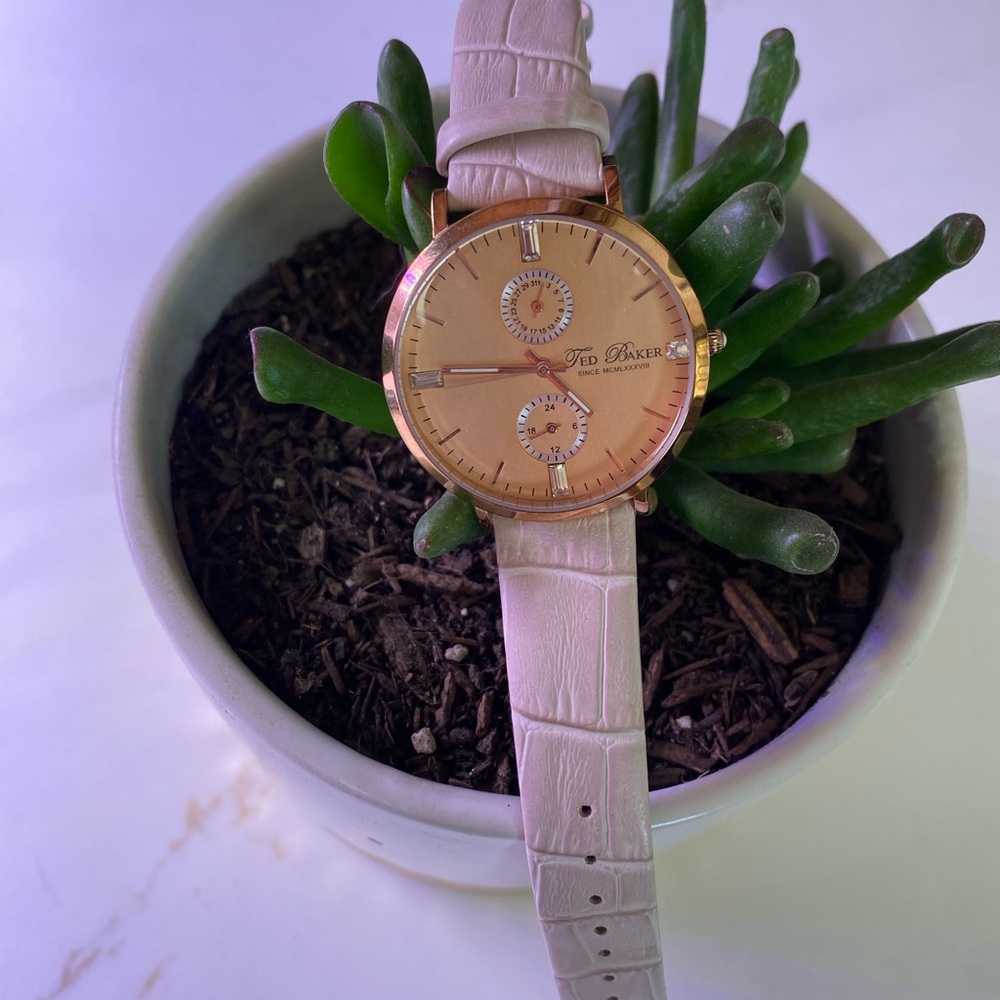 Ted Baker pink leather watch